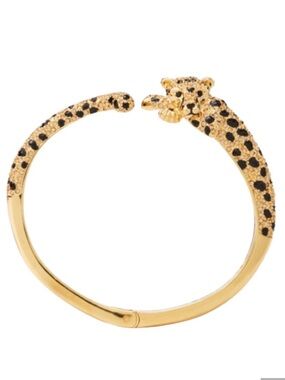 kate spade Chetah Hinge Cuff Bangle Bracelet NEW